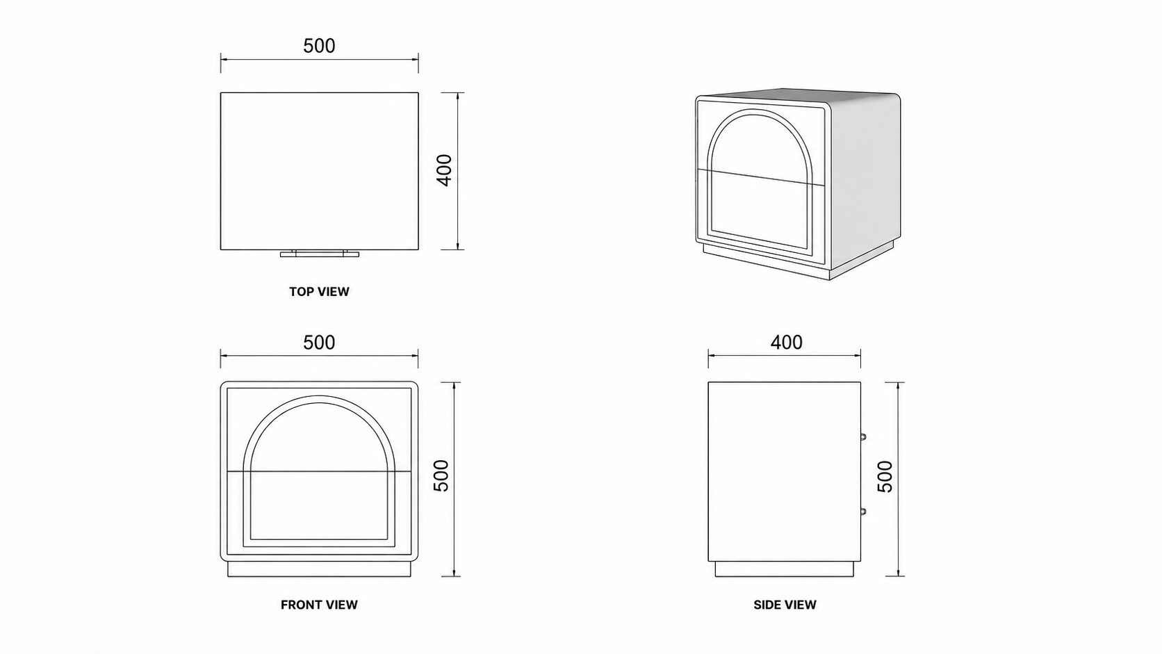 COSTANZA BEDSIDE TABLE 