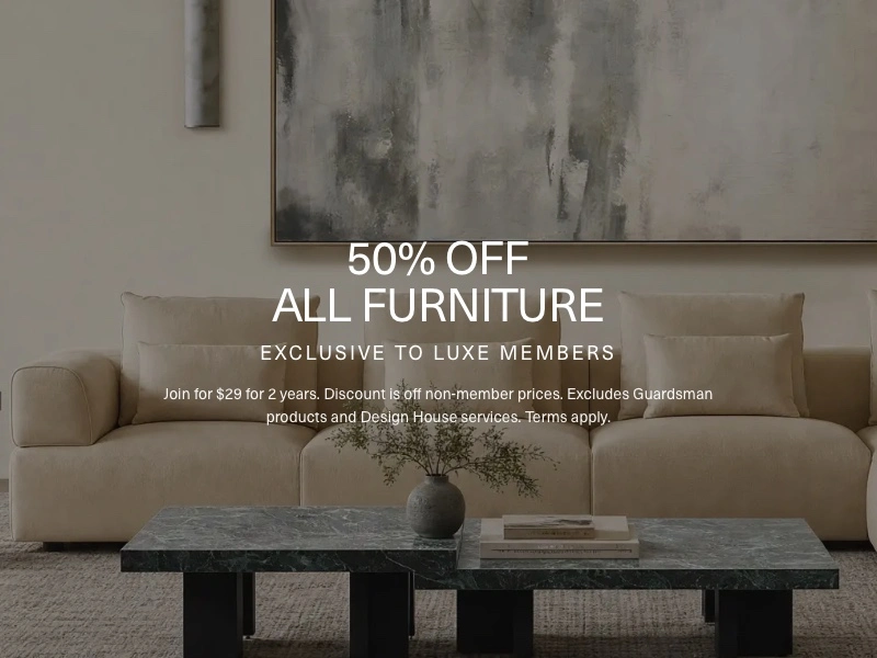 50% OFF ALL FURNITURE-LUXE MEMBERS BANNER 