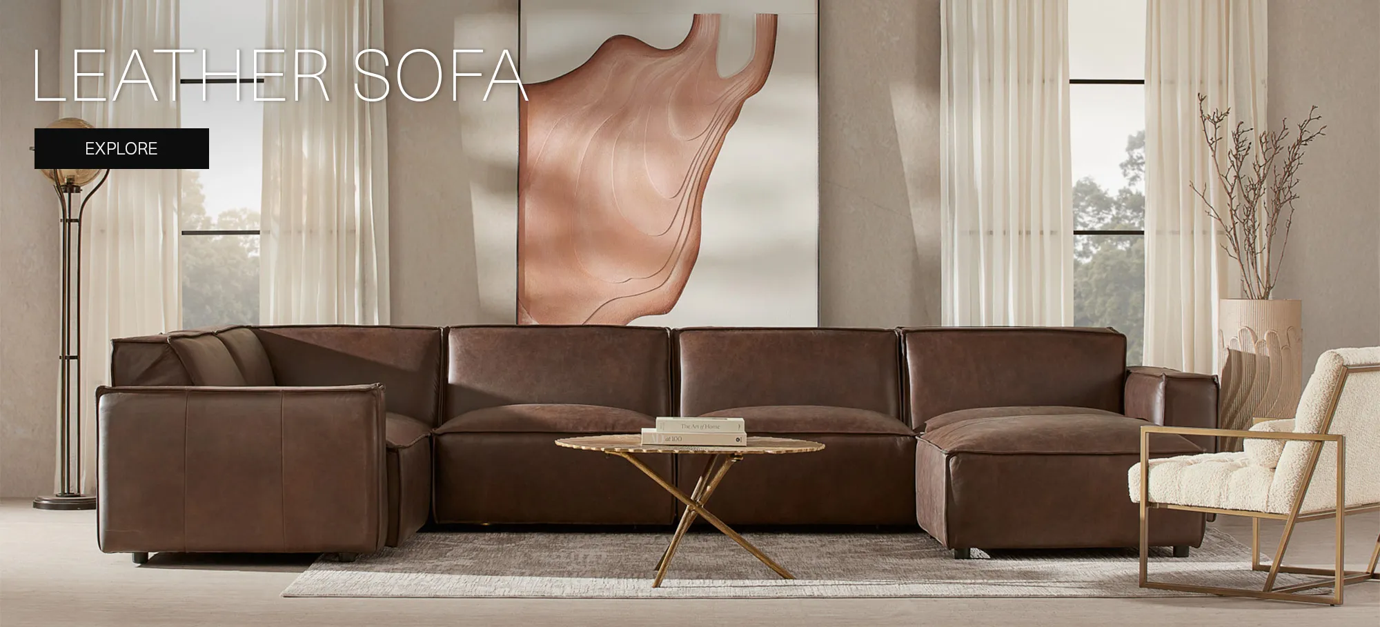 Leather Sofa 